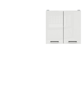 Kuchyňské linky JAMISON, skříňka horní 80 cm, bílá/bílá křída lesk 