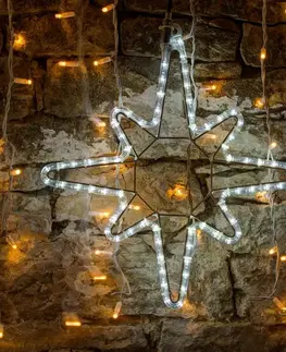 LED venkovní PROFI motivy DecoLED hvězda, ledově bílá, pr. 50 cm