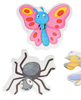 Hračky MIKRO TRADING - Puzzle dětské Hmyz 15-dílků