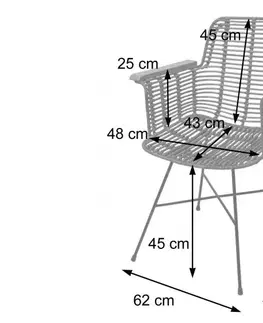 Židle Ratanové křeslo HWC-M29
