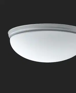 Klasická nástěnná svítidla OSMONT 41700 ALMA D2 stropní/nástěnné skleněné svítidlo stříbrná / bílá IP41 2x60W E27