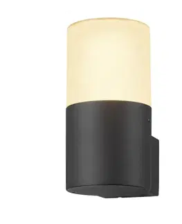 Moderní venkovní nástěnná svítidla SLV BIG WHITE GRAFIT E27 round nástěnné přisazené svítidlo antracit 1006178