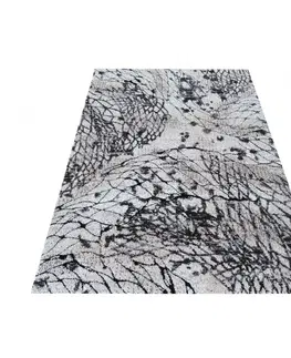Moderní koberce Hnědý koberec s exkluzivním vzorem
