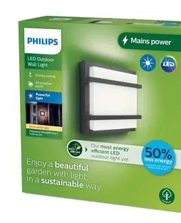 Venkovní nástěnná svítidla Philips Venkovní nástěnné svítidlo Philips LED Petronia UE