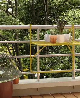 Zahrada Závěsný balkónový stolek Dekorhome Červená