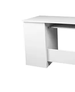 Kancelářské stoly Expedo Psací stůl JANA, 124x74x50, bílá