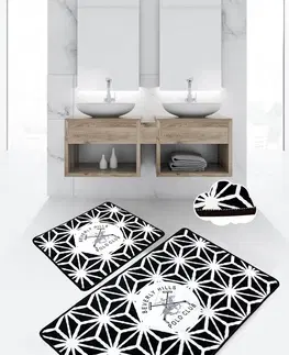 Koupelnové předložky L'essentiel Sada 2 kusů koupelnových předložek Black Glow bílá/černá