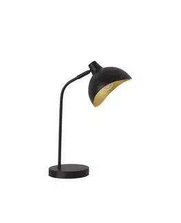 Lampy na noční stolek NOVA LUCE stolní lampa GEETI matná černá a zlatý kov E14 1x5W IP20 bez žárovky 9555808