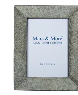 Klasické fotorámečky Fotorámeček lemovaný hovězí kůží - 24 * 19,5 cm (18x13cm) Mars & More OMFLKG1813