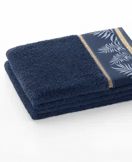 Ručníky Bavlněný ručník AmeliaHome Pavos modrý, velikost 70x140