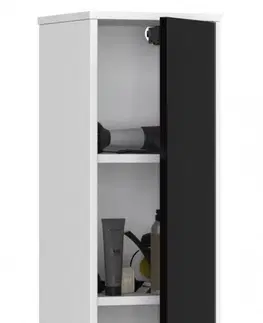Koupelnový nábytek Ak furniture Koupelnová skříňka Fin I 30 cm bílá/černá lesk
