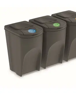 Odpadkové koše Koš na tříděný odpad Sortibox 35 l, 3 ks, šedá