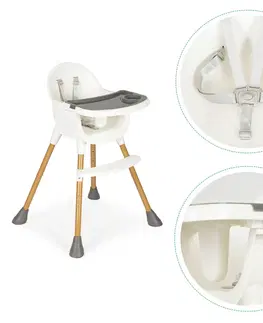 Jídelní židličky ECOTOYS Dětská jídelní židlička SABRINE bílá