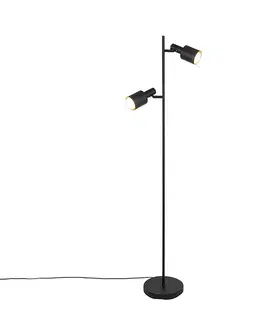Stojaci lampy Chytrá stojací lampa černá včetně 2 Wifi A60 - Stijn