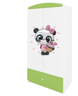 Dětský nábytek Kocot kids Dětská šatní skříň BABYDREAMS Panda zelená