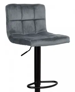 Barové židle TZB Barová židle ARAKO II samet šedá