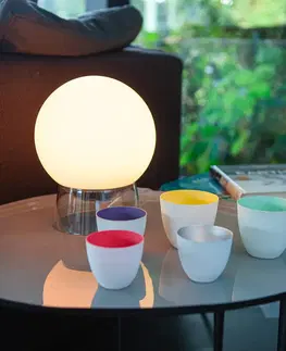Inteligentní stolní lampy LUTEC LED dekorativní globus Globe se změnou barvy RGBW, bílý