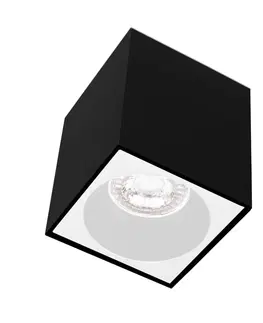 Moderní bodová svítidla CENTURY ESSENZA přisazené svítidlo SQ GU10 černá/bílá 80mm