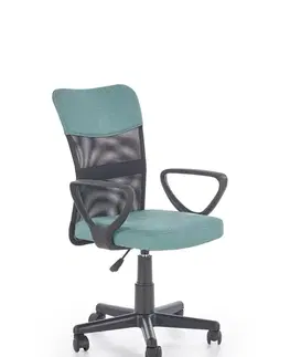 Kancelářské židle Halmar Kancelářské křeslo TIMON | tyrkysová/černá