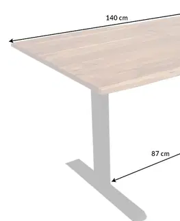 Psací stoly LuxD Výškově nastavitelný psací stůl Massive 140 cm akácie
