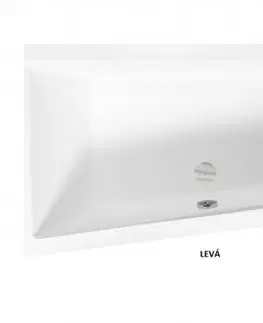 Sprchové vaničky HOPA Asymetrická vana INTIMA Nožičky k vaně Bez nožiček, Rozměr vany 160 × 90 cm, Způsob provedení Levé VANINTI16L