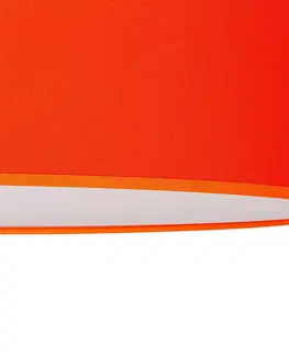 Stropní svítidla Euluna Deka na kolečkách Euluna, látkový odstín oranžová, Ø 50 cm
