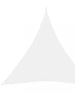 Stínící textilie Plachta proti slunci oxfordská látka trojúhelník 3,6 x 3,6 x 3,6 m Dekorhome Béžová