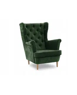 Židle Zelené křeslo ve stylu GLAMOUR