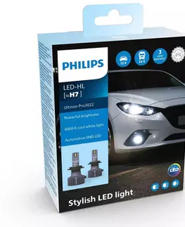 Autožárovky Philips H7 HL Ultinon Pro3022 LED 12V/24V 6000K NO ECE 2ks PH 11972U3022X2