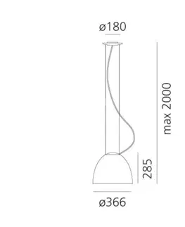 Designová závěsná svítidla Artemide NUR MINI závěs.  halogen 200W R7S šedá A244000