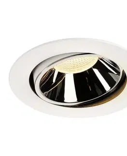 LED podhledová svítidla SLV BIG WHITE NUMINOS MOVE DL XL vnitřní LED zápustné stropní svítidlo bílá/chrom 3000 K 55° otočné a výkyvné 1003741