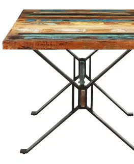 Jídelní stoly Jídelní stůl dřevo / ocel Dekorhome 180x90x76 cm