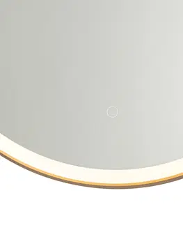 Nastenna svitidla Koupelnové zrcadlo růžové zlato 70 cm včetně LED s dotykovým stmívačem - Miral