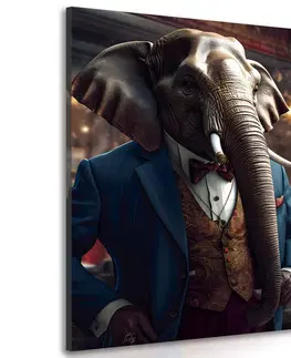 Obrazy zvířecí gangsteři Obraz zvířecí gangster slon