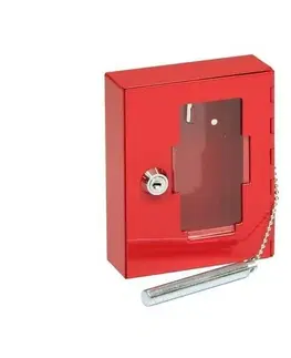 Domovní alarmy Požární ocelová skříňka se sklem a kladívkem RICHTER TS.1021.G