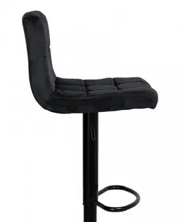 Barové židle TZB Barová židle ARAKO II samet černá