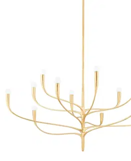 Designová závěsná svítidla HUDSON VALLEY závěsné svítidlo LABRA ocel zlatá E14 12x40W 9612-VGL-CE