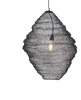 Zavesna svitidla Orientální závěsná lampa černá 60 cm - Nidum