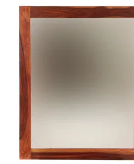 Koupelnový nábytek Skříňka do koupelny se zrcadlem Nela 65x80x15 z indického masivu palisandr / sheesham