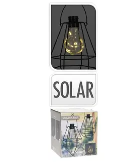Svítidla DekorStyle Solární lampa s LED žárovkou Glin černá