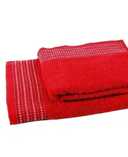 Ručníky Forbyt, Ručník nebo osuška bavlněná, Dots, červená 50 x 90 cm