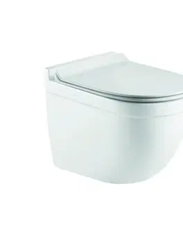Záchody HOPA Závěsné WC OVALE RIMLESS se SLIM sedátkem Soft-close OLKLT017ER
