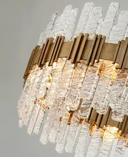 Designová závěsná svítidla HUDSON VALLEY závěsné svítidlo CIRO kov/sklo zlatá/čirá E14 5x60W 256-45-CE
