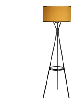 Lampy  Stojací lampa VENEDIK 1xE27/60W/230V oranžová/černá 