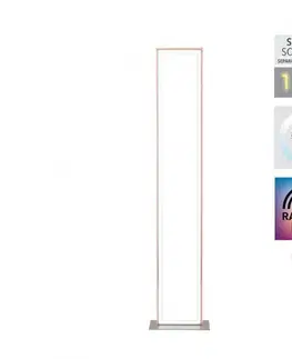 LED stojací lampy LEUCHTEN DIREKT is JUST LIGHT LED stojací svítidlo stříbrná barva, nožní vypínač, stmívatelné Sidelight RGB Rainbow 2700-5000K LD 14640-55