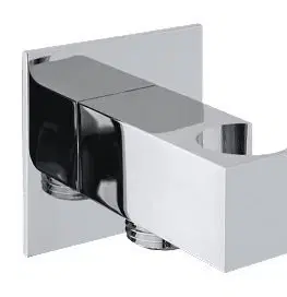 Sprchy a sprchové panely SAPHO Držák sprchy hranatý, pevný, s vyústěním, chrom SG303
