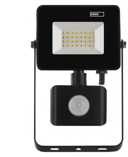 LED reflektory EMOS LED reflektor SIMPO s pohybovým čidlem, 20,5 W, černý, neutrální bílá ZS2322