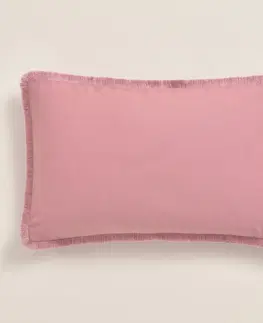 Dekorační povlaky na polštáře Tmavě růžový povlak na polštář BOCA CHICA se střapci 30 x 50 cm