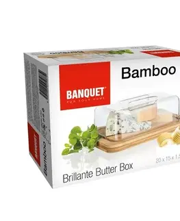 Dózy na potraviny Banquet Dóza na máslo BRILLNTE Bamboo, 20 x 15 x 7,5 cm