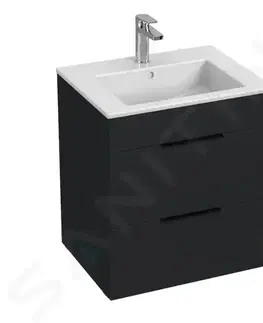 Koupelna JIKA Cube Skříňka s umyvadlem 55x43x61 cm, matný antracit H4536121763521